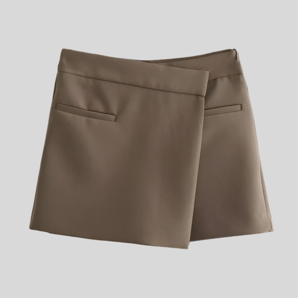 High-Waisted Wrap Skort