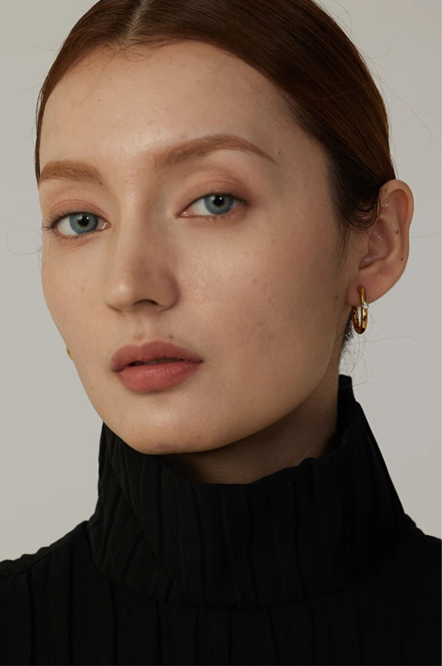 The Aurora Diamond Accent Hoop Earrings