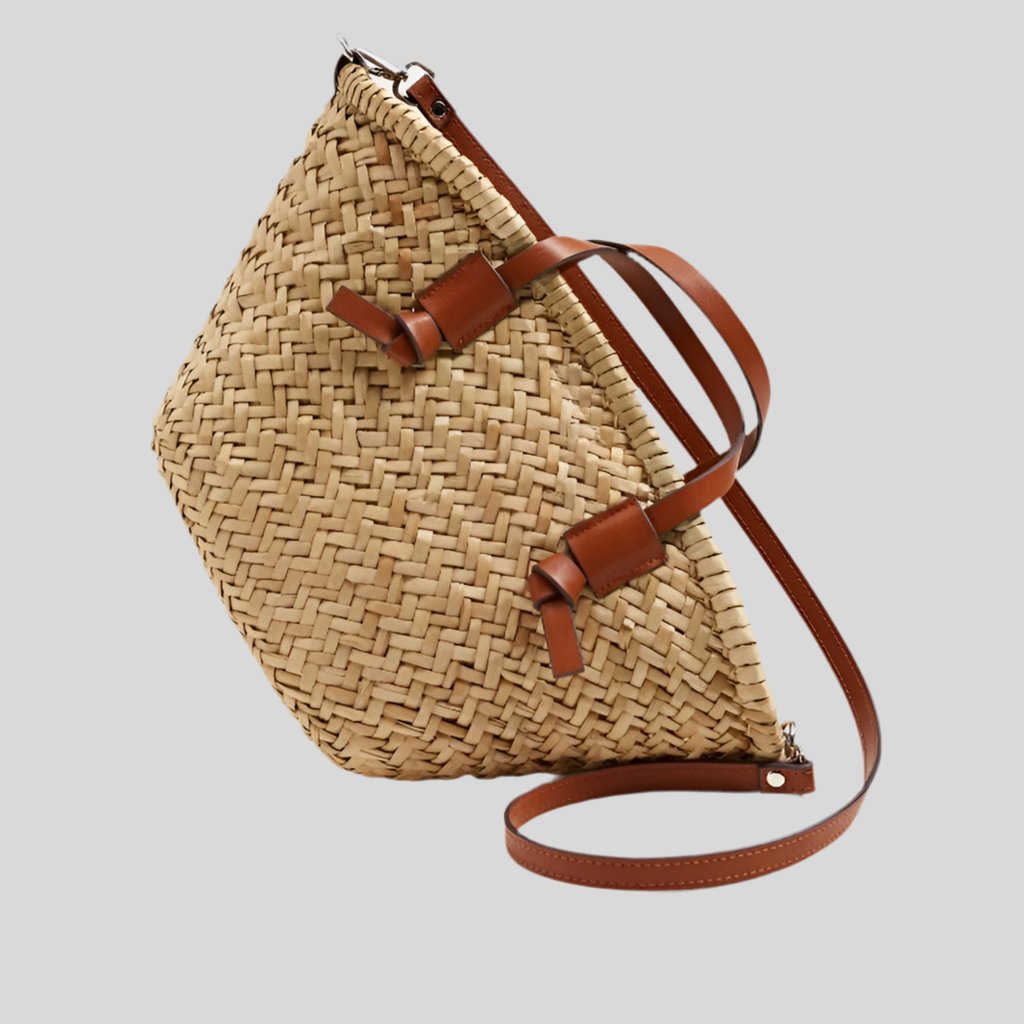 Coastal Charm Woven Straw Tote