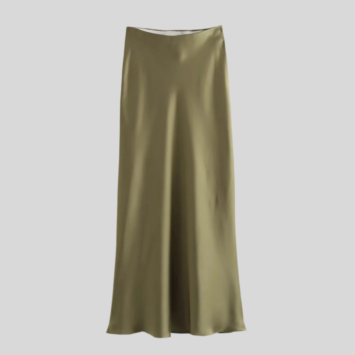 Silky Satin Midi Skirt