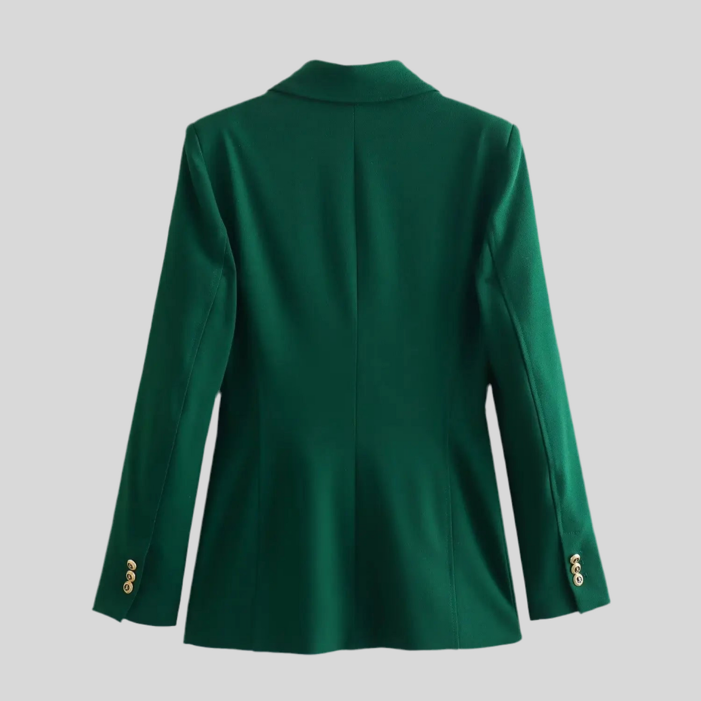 Double-Breasted Emerald Tailored Blazer