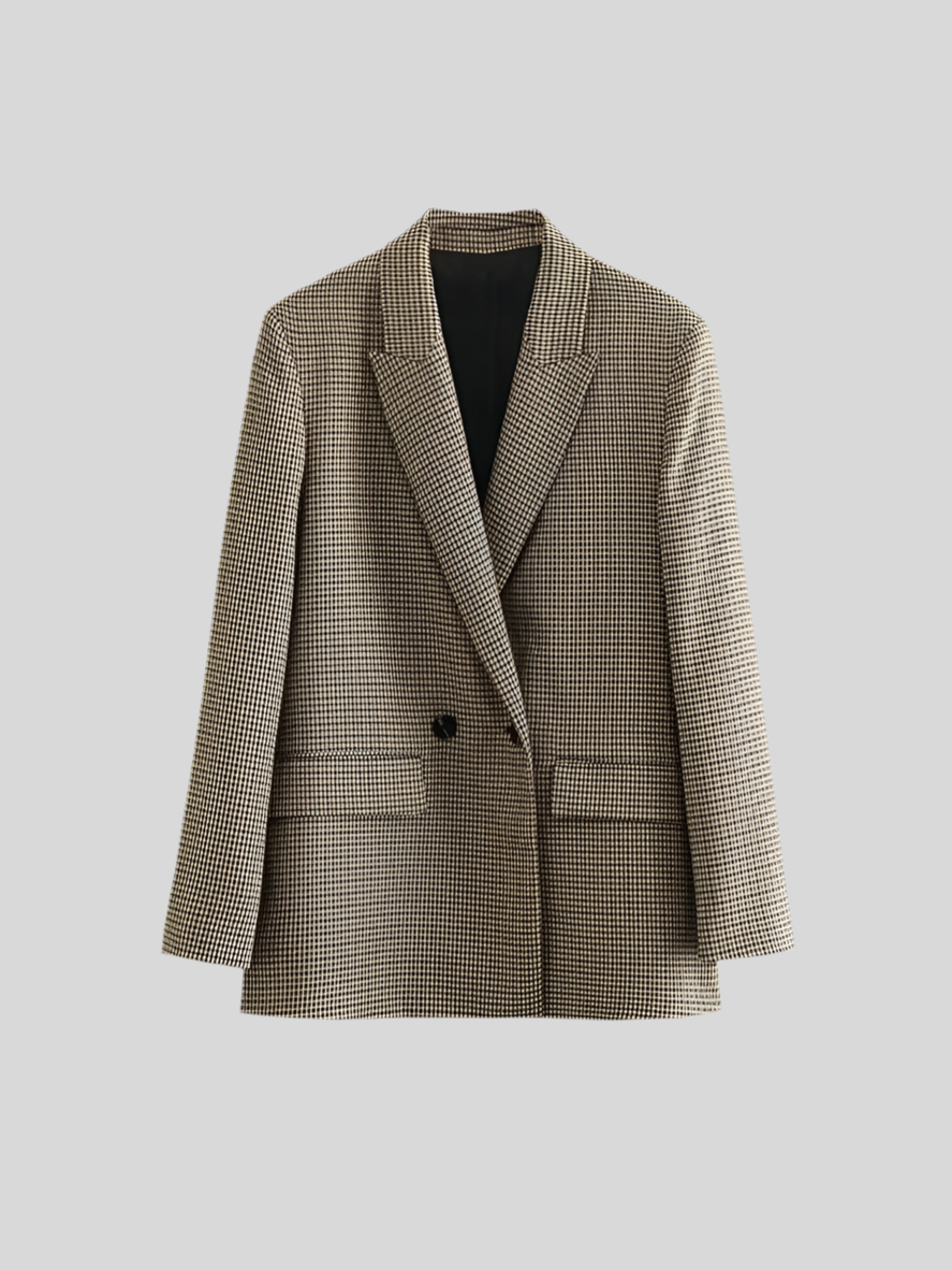 Classic Houndstooth Blazer