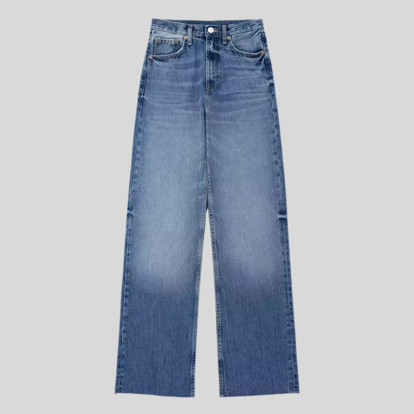 High-Waisted Wide-Leg Jeans