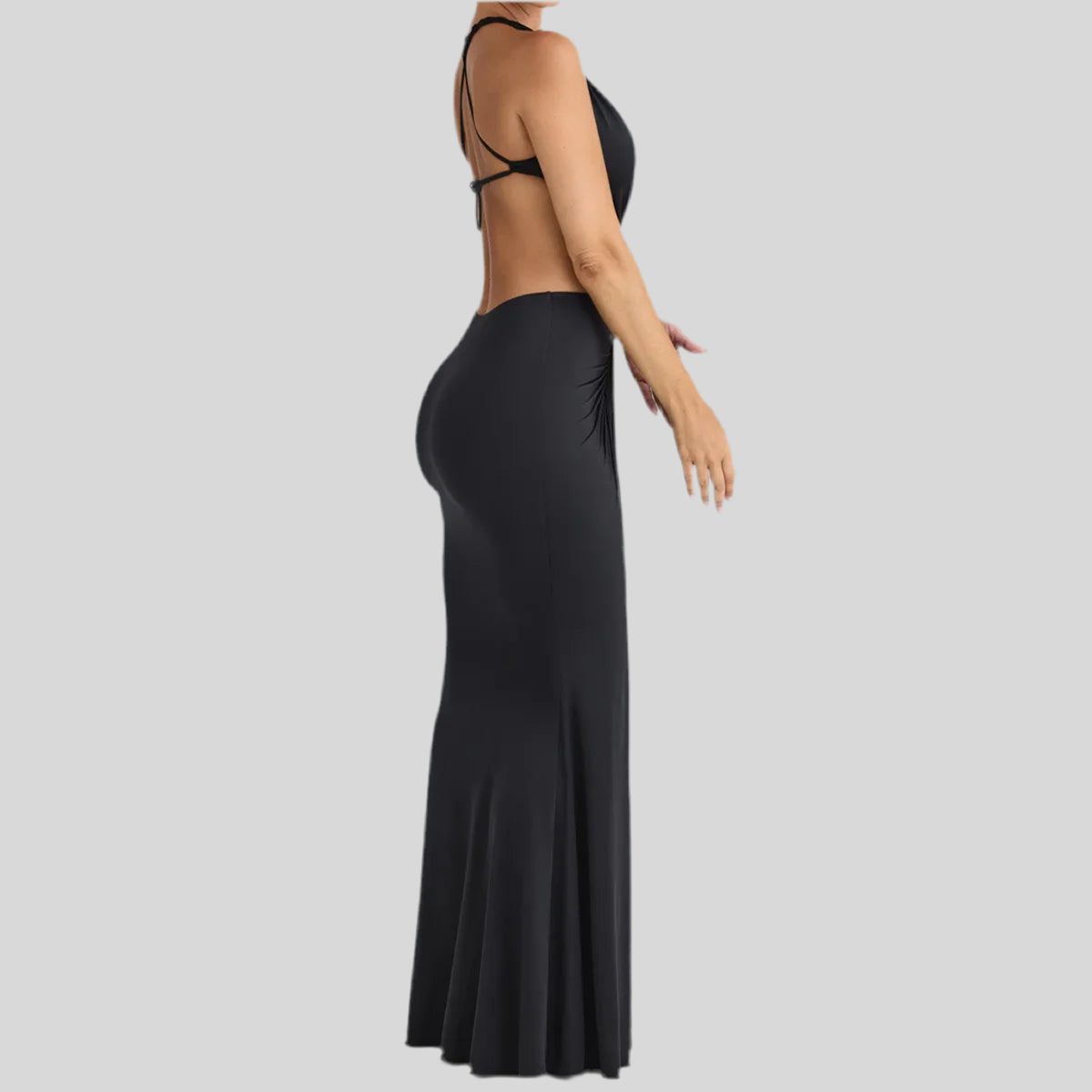 Sultry Cut-Out Maxi Dress with Ring Detailing