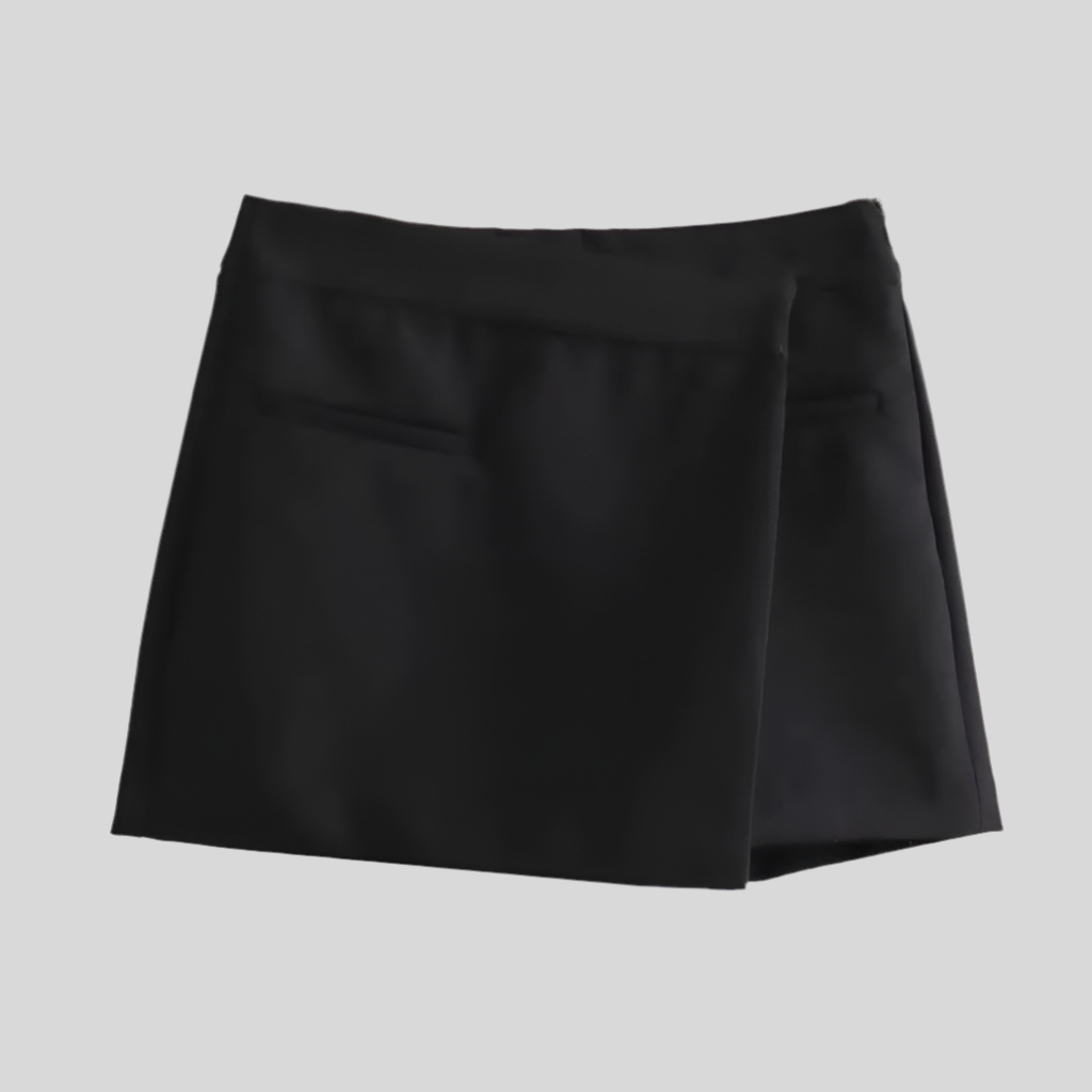 High-Waisted Wrap Skort