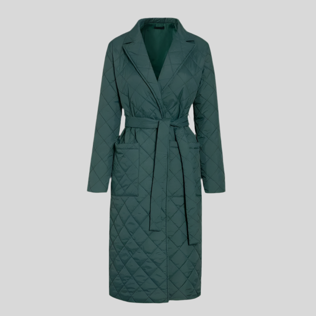 Quilted Long Belted Coat