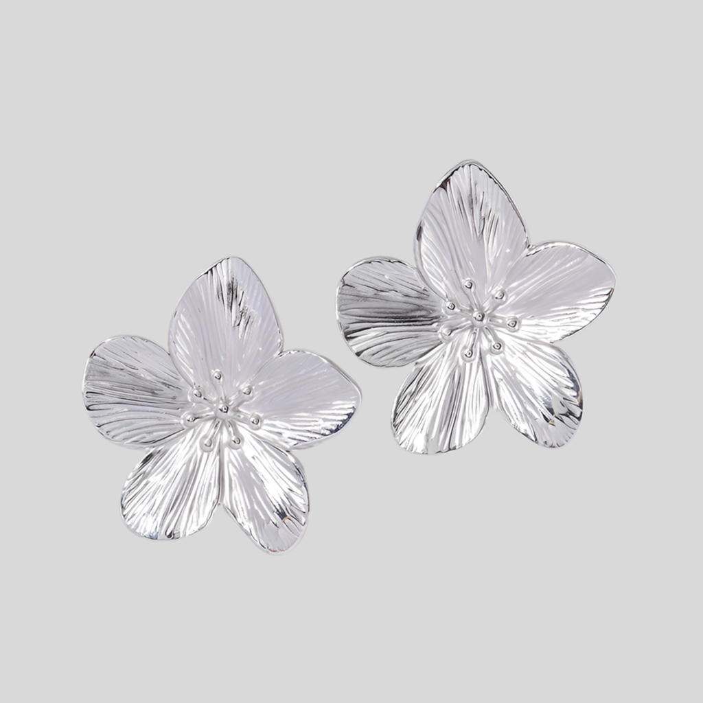 Floral Statement Stud Earrings