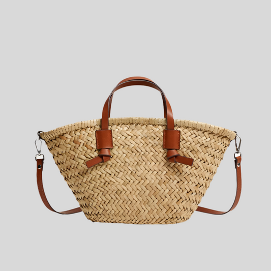 Coastal Charm Woven Straw Tote