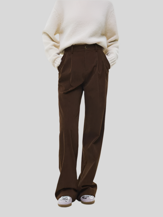 Wide-Leg Corduroy Pants